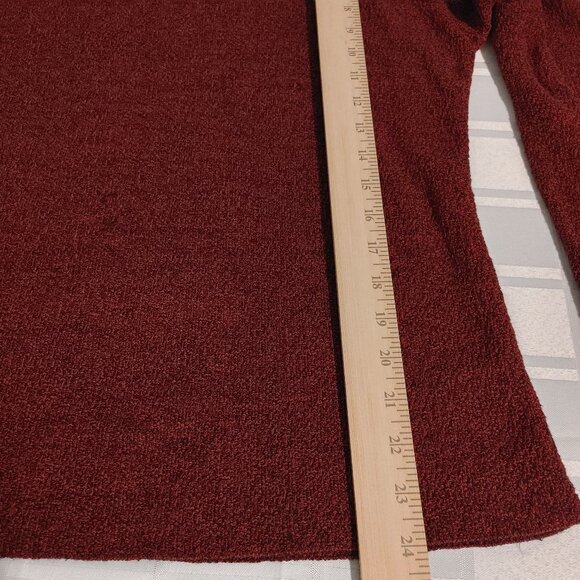 (3/$20) Vintage Margaret Winters Women's Cowl Neck Sweater Burgundy Size XS - Picture 7 of 12
